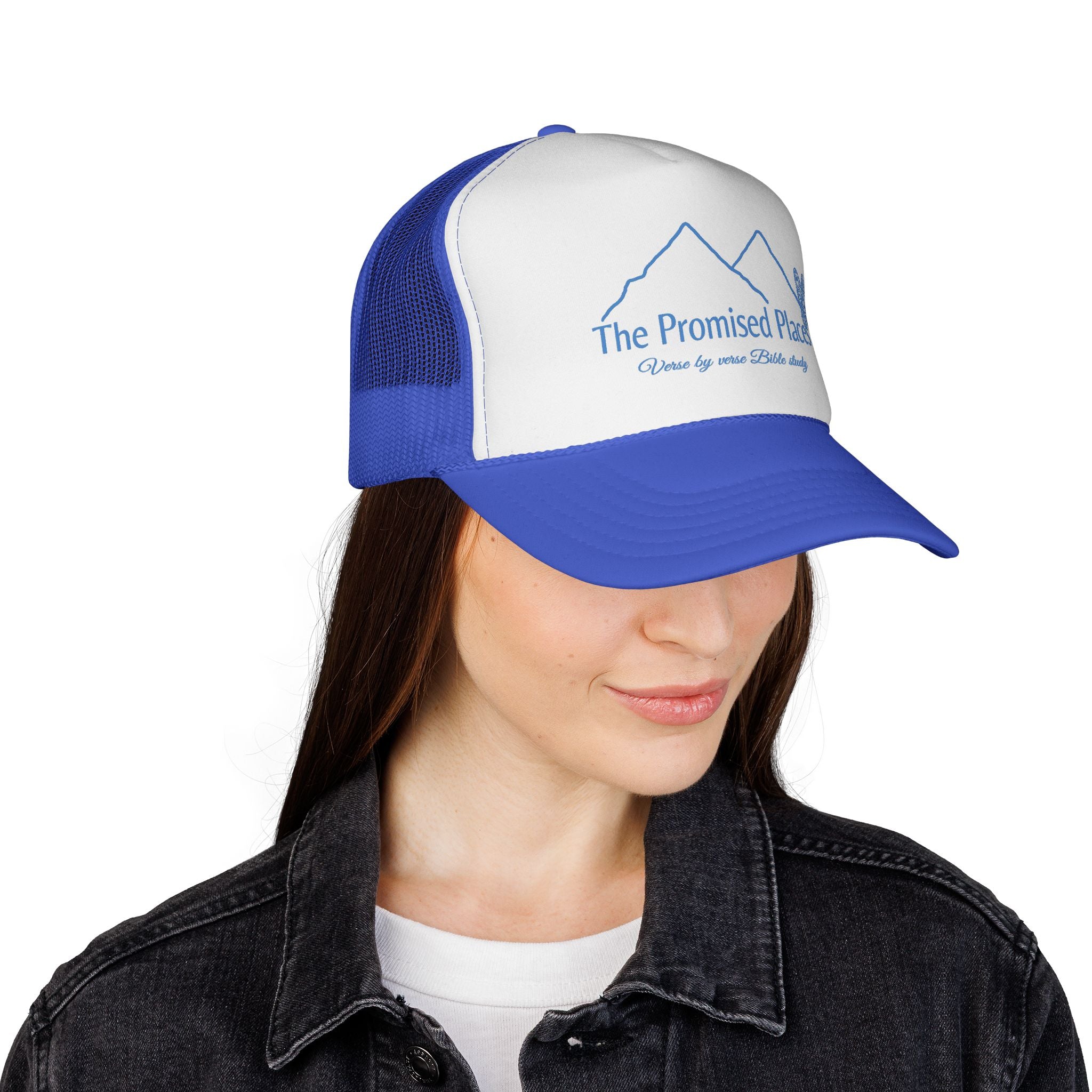 Inspirational Trucker Caps - The Promised Places, Bible Study, Outdoor Adventure, Gift for Believers, Faith Accessories